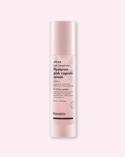 Drėkinantis kapsulinis veido serumas HANSKIN Real Complexion Pink Capsule Serum, 50 ml
